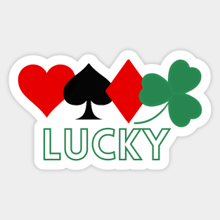 Lucky Playing Cards Sticker